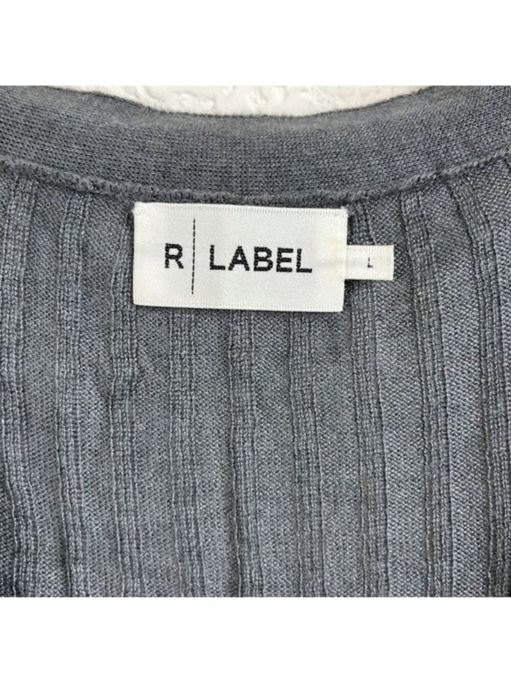 The Reset R Label Cashmere Ribbed Cardigan Sweater - Picture 7 of 7